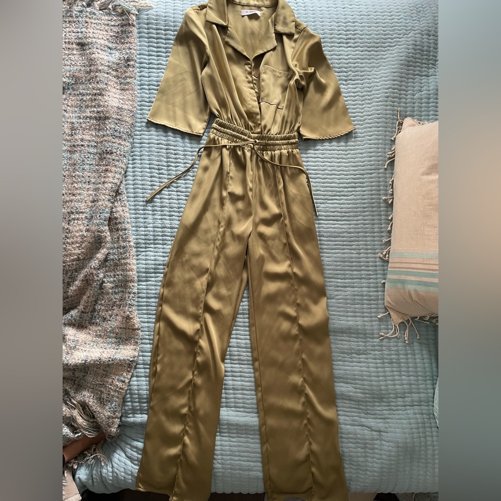 Satin Green Jumpsuit